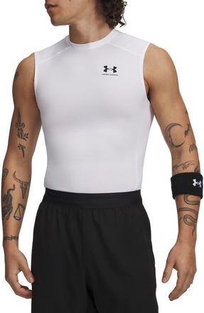 Under Armour HeatGear Compression Tank in White at Nordstrom, Size Xx-Large