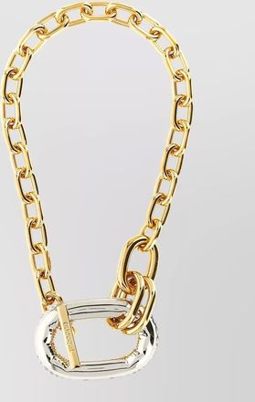 Paco Rabanne oversized chain necklace two tone design