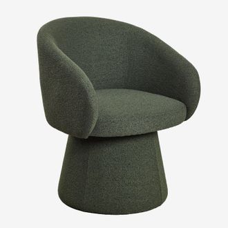 Sklum Sklum - Silla De Comedor Giratoria Con Reposabrazos Tapizada Flavian