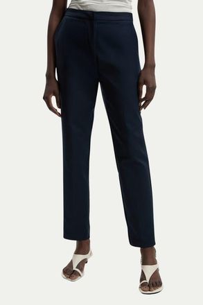 Karen Millen Essential Techno Woven Trousers in Navy at Nordstrom, Size 4