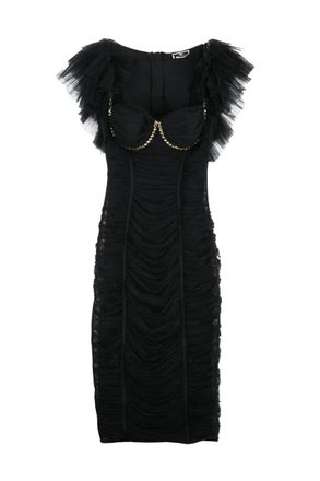 Elisabetta Franchi Longuette Tulle Dress - Black