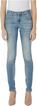 Guess Stretch Katoenen Skinny Jeans - Dames - Skinny Jeans - Blauw - W24 L30 - Katoen - Jeans