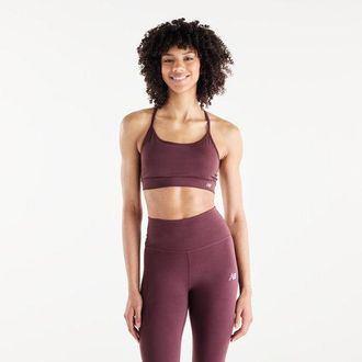 New Balance Donna NB Essential Yoga Bra in Marrone, Maglia di Poliestere, Taglia M