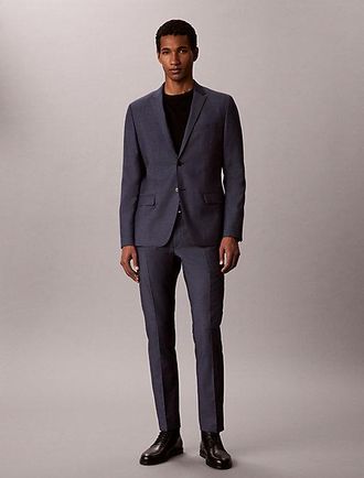 Calvin Klein Blazer Slim De Lana Texturizada