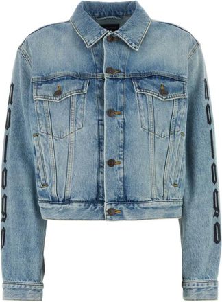 Balenciaga Jassen, Dames, Blauw, S, Katoen, Small Fit Jacket