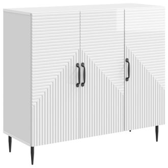 vidaXL Aparador Brillante 89 X 34,5 X 80 Cm Madera De Ingenier&iacute;a Vidaxl