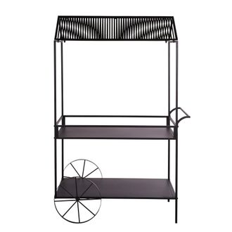 Maisons du monde Carrito auxiliar de acero negro
