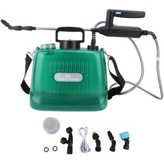 OEM Pulverizador El&eacute;ctrico A Bater&iacute;a De 2,1 Galones, Bater&iacute;a De 2000 Mah, Pulverizador De Jard&iacute;n Port&aacute;til Recargable Por Usb, Verde -crezuo