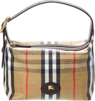 Burberry Highlands Mini Leather-Trim Duffel Bag