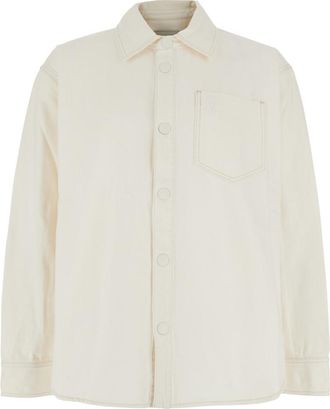 Ami White Relaxed Logo Shirt