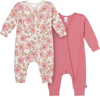 Modern Moments Footless Pajamas in Flower at Nordstrom, Size Newborn