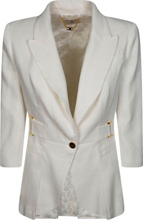 Elisabetta Franchi Tailored Gold Buckle Sides Jacket