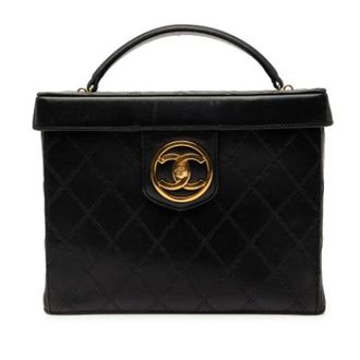 Chanel Pre-owned Vanity Bag - Dames - Pre-owned - Zwart - Maat: ONE Size Leer