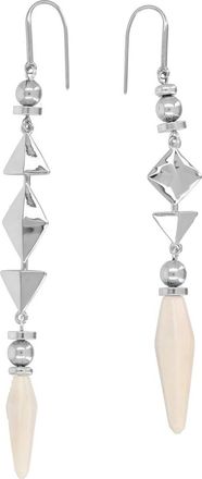 Isabel Marant Ida Geometric Brass Drop Earrings