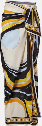 La DoubleJ Printed cotton beach cover-up