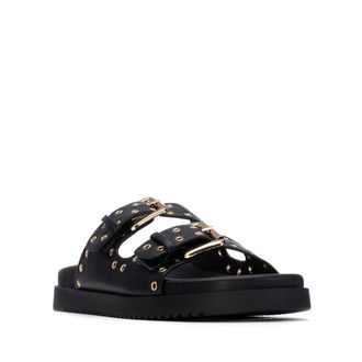 Xti Womens Eyelets Double Strap Buckle Sandals