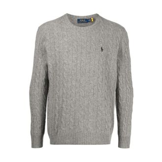 Polo Ralph Lauren Rondgebreide trui - Heren - Ronde hals truien - Grijs - XL - Wol - Truien & Vesten