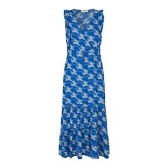Lollys Laundry Maxi Jurken - Dames - Maxi kleedjes - Blauw - M - Kleedjes