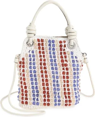 Veronica Beard Small Slouch Beaded Bag in Off White Multi at Nordstrom