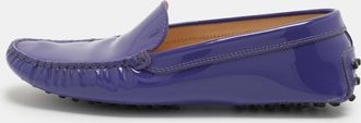 Tod's Tods Purple Patent Leather Slip On Loafers