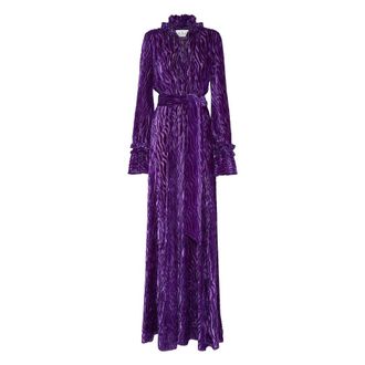 Philipp Plein Chiffon Gipsy Jurk - Dames - Avondkleed - Paars - S - Chiffon - Kleedjes