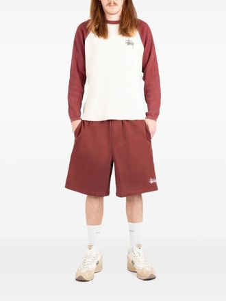 St&uuml;ssy logo-embroidered track shorts - unisex - Cotton - L