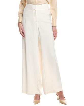 Lafayette 148 New York Plus Dalton High-Rise Silk-Blend Pant