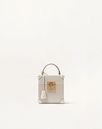 Valentino Garavani Astuccio Per 3 Profumi 30 Ml Valentino Garavani In Canvas, Pelle Di Vitello E Borchie In Metallo Donna NATURALE/AVORIO UNI