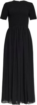Emporio Armani Lange Jurk in Techno Georgette - Dames - Maxi kleedjes - Zwart - 2XS - Kleedjes