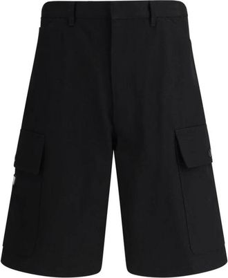 Prada Cargo Shorts Moderne Stijl - Heren - Korte Broeken - Zwart - L - Katoen - Korte Broeken