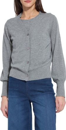 Lyssé Cosette Merino Wool Cardigan in Heather Cloud at Nordstrom, Size X-Large
