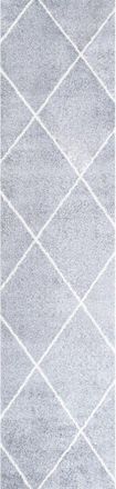 Jonathan Y Designs Cole Minimalist Diamond Trellis Area Rug in Light Gray/white at Nordstrom, Size 2Ft 0In X 8Ft 0In