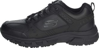 Skechers Mens Oak Canyon - Redwick Trainers, Black Leather Synthetic Textile Black Trim, 7.5 UK