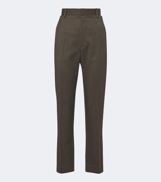 Victoria Beckham Virgin wool twill straight pants