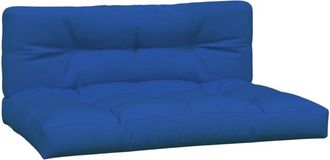 vidaXL Cojines Para Palets 2 Unidades Tela Azul Royal Vidaxl