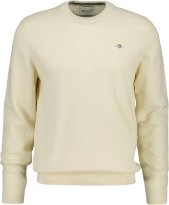 GANT Trui met ronde hals - Beige