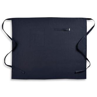 Solino Home Linen Apron - Linen Midi Bistro Apron in Navy at Nordstrom, Size X-Large