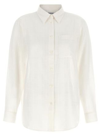Burberry Off White Check Shirt