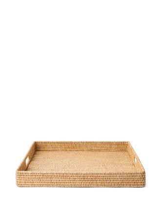 Cabana Sabbia geweven vierkant dienblad (50 cm x 50 cm) - Bruin
