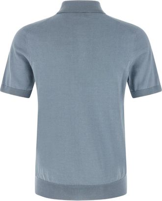 Brunello Cucinelli Mens Contrasting-Piping Cotton Polo Shirt Ss26 M