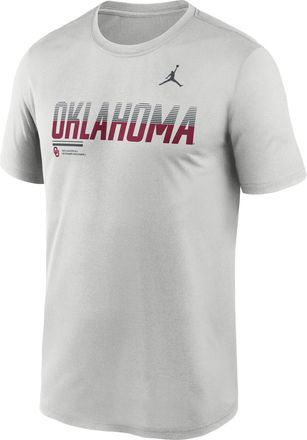 Nike Mens Oklahoma Sideline Legend Jordan Brand Dri-FIT College T-Shirt in Grey | 0JTI0BBOKN-7SB