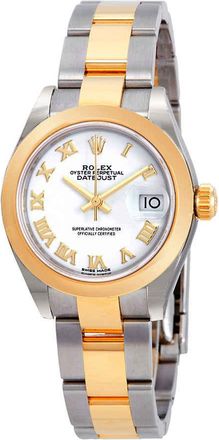 Rolex Lady-Datejust 28 Automatic White Dial Ladies Steel and 18kt Yellow Gold Oyster Watch 279163WRO