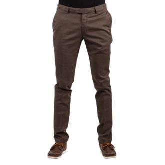 Hindustrie Slim-fit Trousers, male, Brown, Size: 2XL Positano Trousers