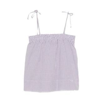 A.P.C. Sleeveless Tops, female, Multicolor, Size: 2XS Checked Top