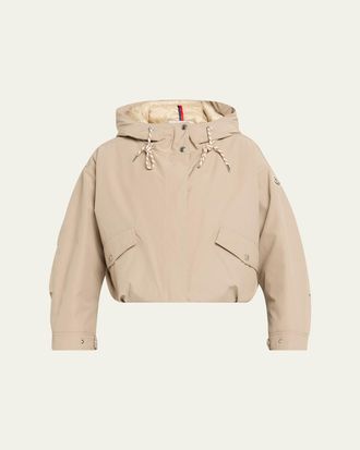 Moncler Eucalyptus Water-Repellent Hooded Jacket