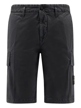 Stone Island logo-patch cargo shorts - Nero