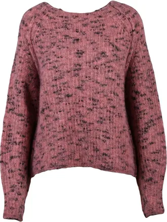 Floor Textured Knit Mohair-Wool Blend Sweater with Relaxed Fit