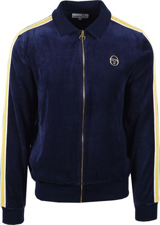 Sergio Tacchini Mens MONTE TRACK TOP MARITIME BLUE/MANGO MINT - Navy Cotton - Size X-Large