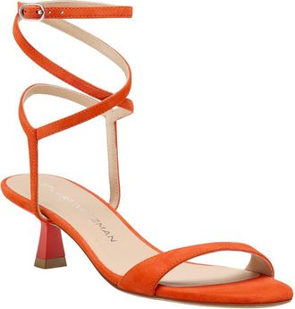 Stuart Weitzman Nudist Wrap 50 Suede Sandal