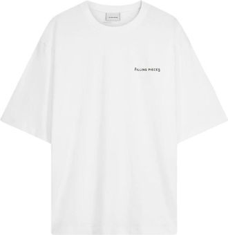 Filling Pieces Boxy T-shirt - Heren - T-shirts - Wit - L - Katoen - Tops